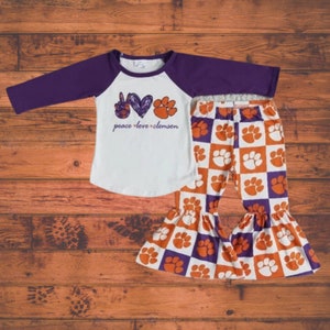 Purple/Orange Tigers Girl Boutique Outfit