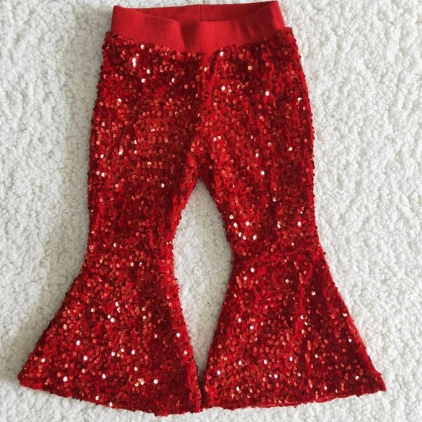 Red Bell Bottoms Etsy