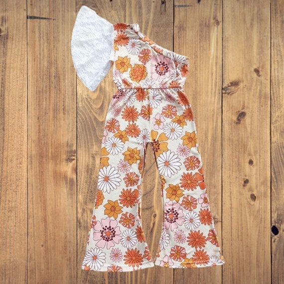 One Shoulder Floral Jumpsuit, Girl Boutique Outfit