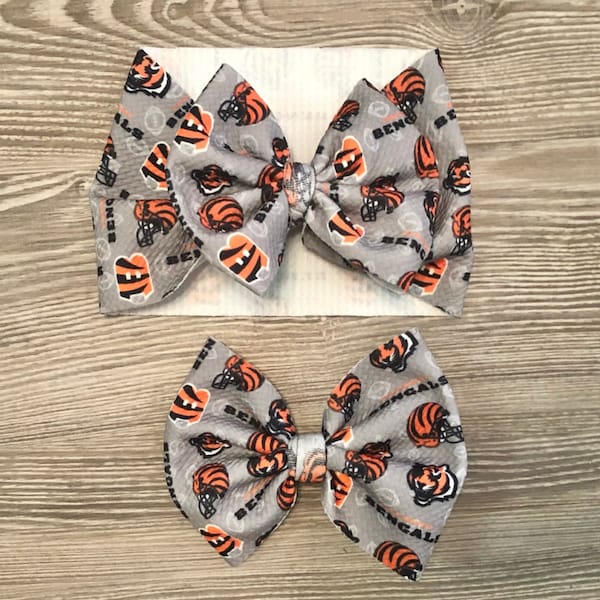 Cincinnati Bengals Football Baby Headwrap- Football Bows