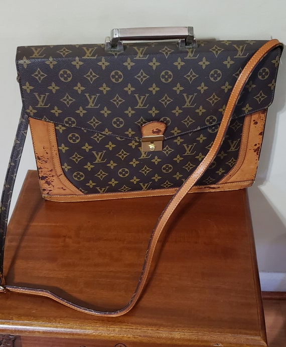 Vintage French President Briefcase in Monogram Canvas from Louis