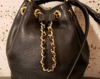 Leather Bucket Bag