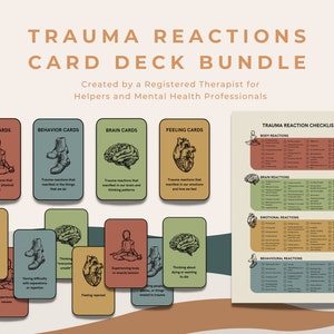 Traumareactiekaarten | Hulpbron geestelijke gezondheid en therapie | Traumatherapiebundel