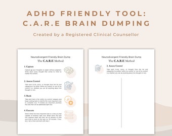 ADHD Brain Dump Worksheet: Neurodivergent Task Paralysis Tool (PDF)