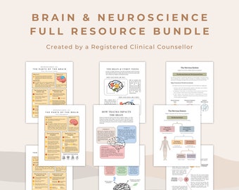 Biological Psychology Bundle: Brain Regions, Neuroscience, Nervous System, and Neuroplasticity Bundle for Psychoeducation