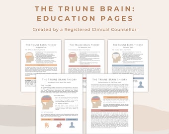 The Triune Brain Model of Brain Development | Neuroscience Psychoeducation Tool for Therapists, Psychologists, and Students