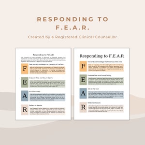 Arbetsblad om rädsla och fobi: Stressreaktionsläkning (PDF-fil)