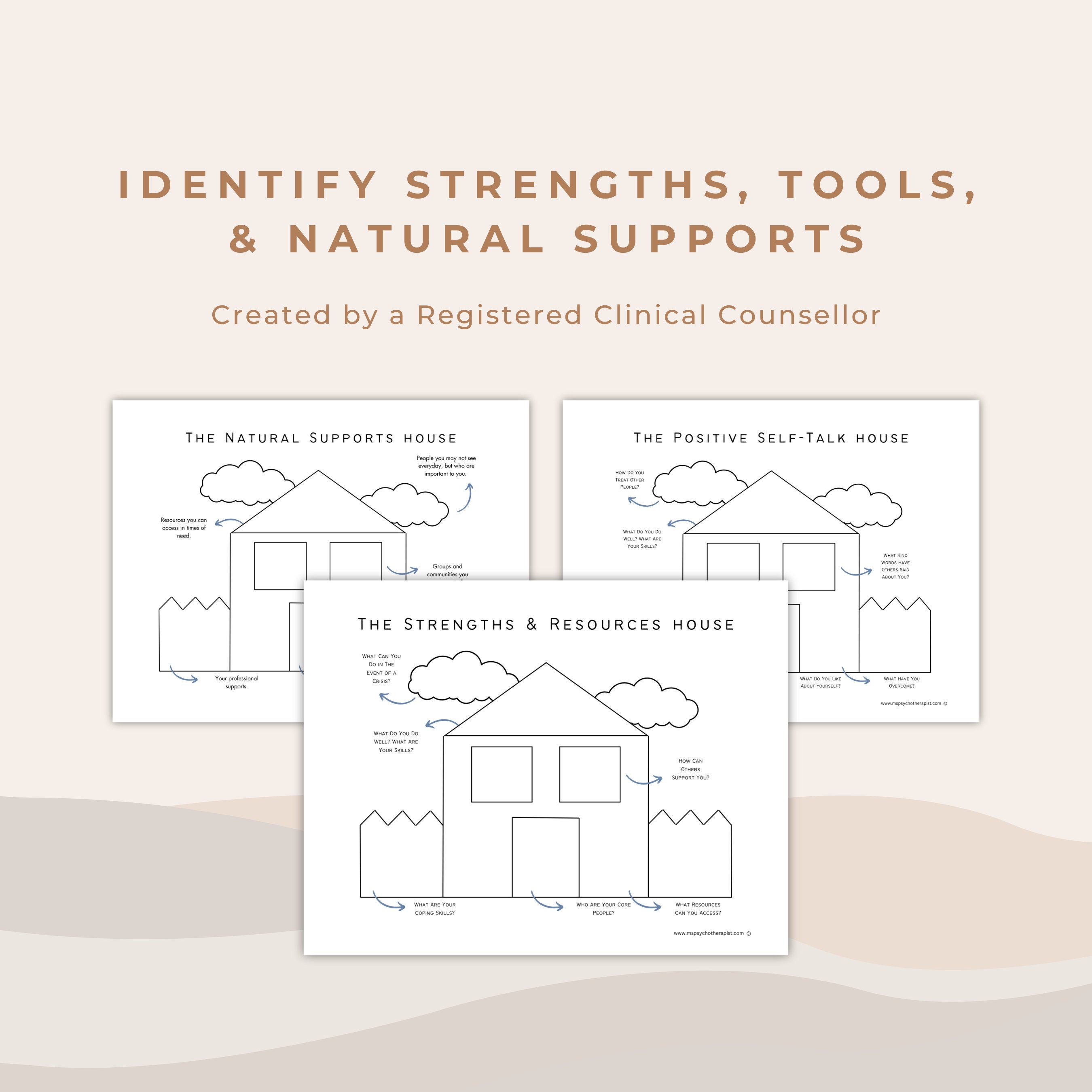 Strengths, Resources, and Natural Supports Worksheets for Strengths ...