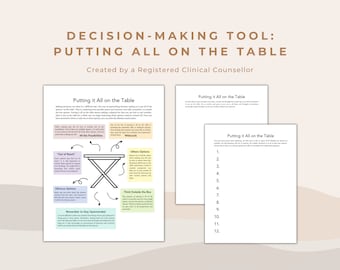 Scheda di lavoro per il processo decisionale: strumento di auto-aiuto per la salute mentale (PDF)
