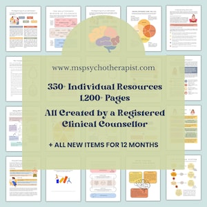 Therapy Mega Bundle: Mental Health Tools, CBT, DBT, Psychology Worksheets (PDF Download) image 3