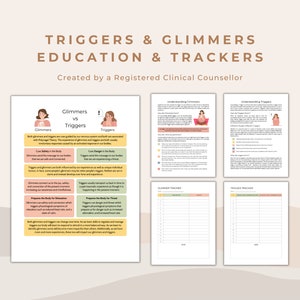 *Auslöser und Glimmer Arbeitsblatt: Psychoedukation & Tracker* (PDF)