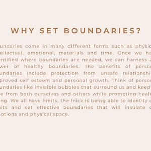 50 Page Healthy Boundaries Workbook Mental Health and Self-care Book ...