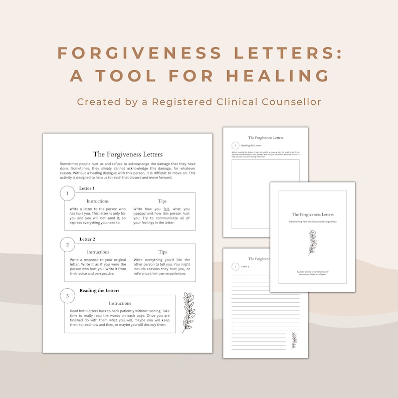 Forgiveness Letters Workbook: Healing From Trauma (PDF Download) - Etsy