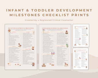 Infant & Toddler Milestone Checklist Prints (PDF)