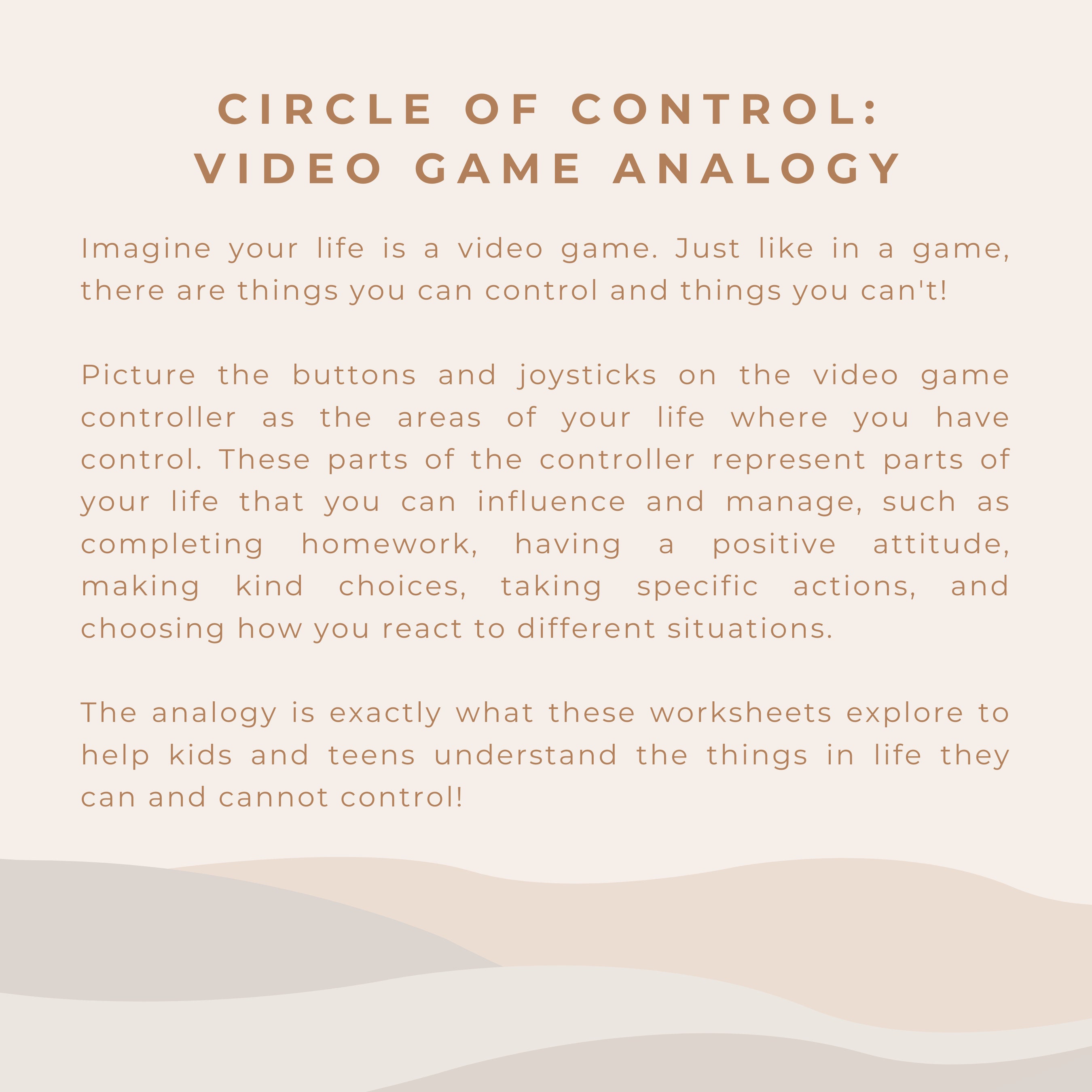Game Controller Worksheets.pdf Circle of Control Worksheets: Video Game Lesson (PDF) - Etsy
