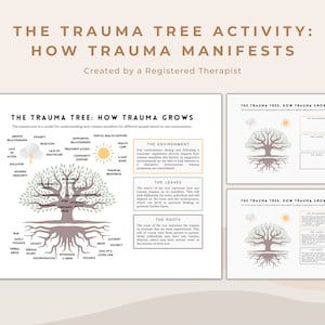 The Trauma Tree Therapeutic Psychoeducation Tool and Worksheet Activity for Psychologists and Mental Health Professionals