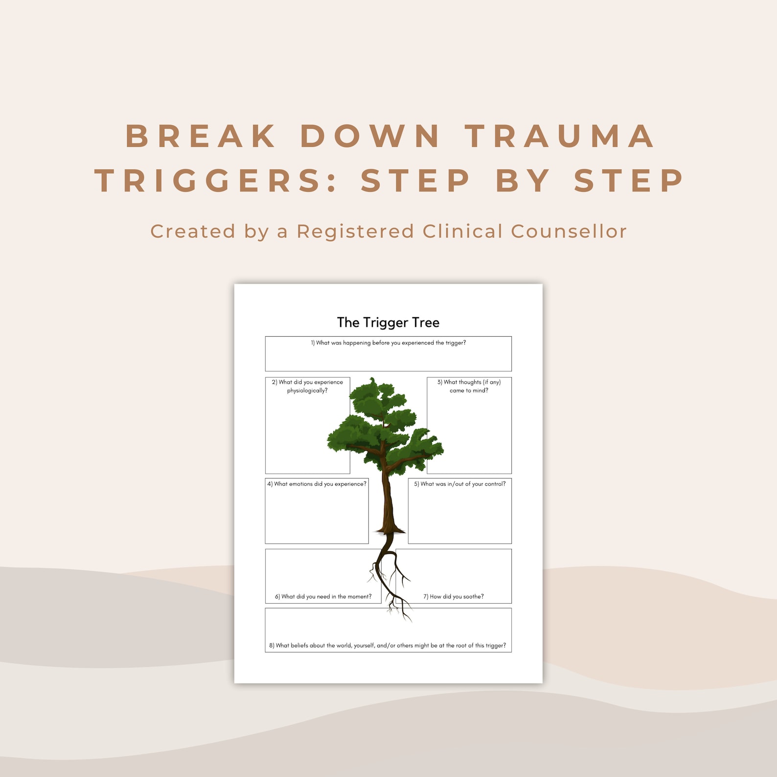 Trigger Tree Therapy Worksheet: Trauma, PTSD (PDF File) - Etsy