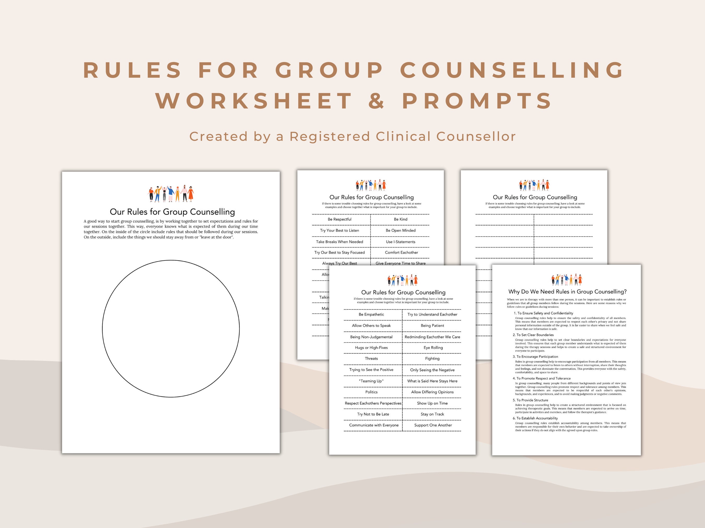 Group Counselling Rules and Guidelines Worksheet for Establishing Group Counselling Rules and Guidelines Worksheet for Establishing
