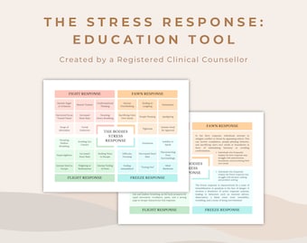 Stress Response Guide: Fight, Flight, Freeze, Fawn - Trauma Therapy (PDF)