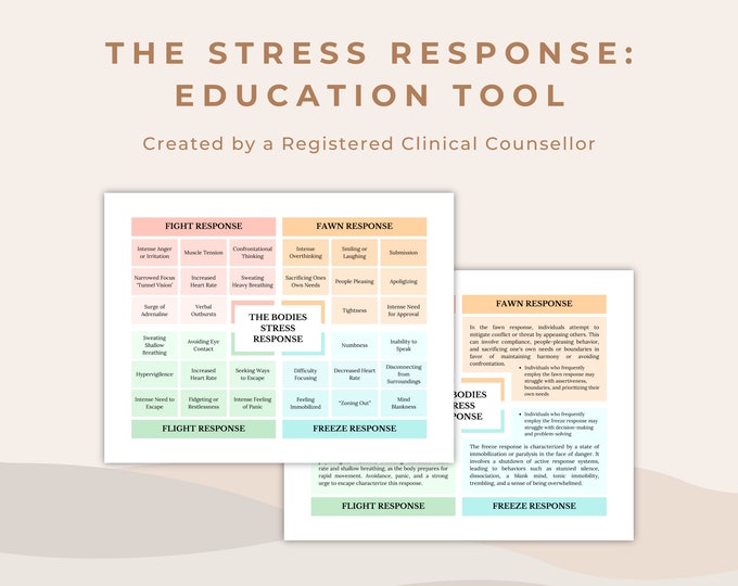 Stress Response Therapy Worksheets: Trauma & Stress Management (PDF ...