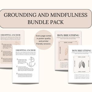 Grounding, Mindfulness and Breathing Visual Aids and Posters image 3