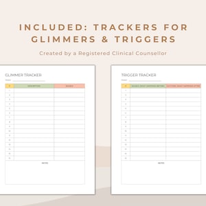 Triggers and Glimmers Worksheet: Psychoeducation Tracker (PDF) Etsy