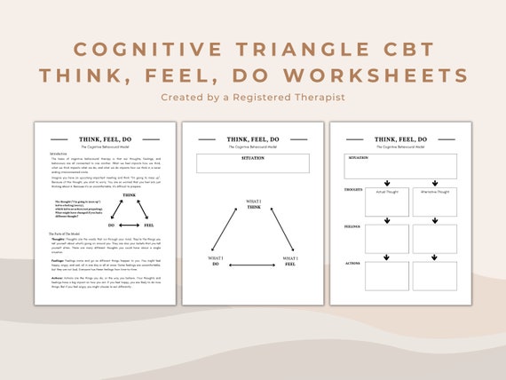 健康・医学 KEY WORDS CBT Cognitive Triangle CBT Worksheets: Think, Feel, Do (PDF