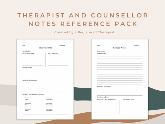 Therapist Note Taking Template: Fillable Forms for Mental Health (Digital Printable)