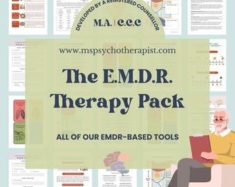 EMDR Toolkit: Eye-Movement Desensitization and Reprocessing Therapy Bundle | Printable Digital Resource Bundle for Mental Health Therapists