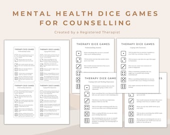 Therapy Dice Games: Mental Health, Emotions, and Coping Skills (PDF Pattern)