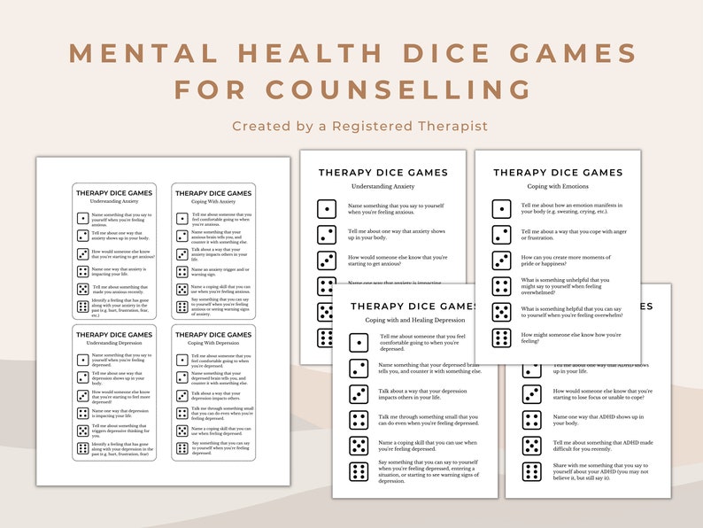 Counselling and Therapy Games With Dice for Anger Management Etsy