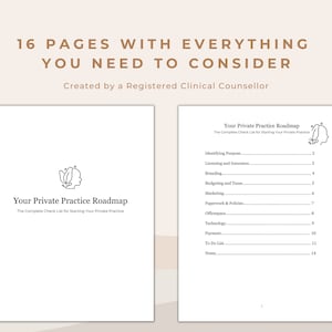 Private Practice Roadmap: Checklist & Budgeting Tool (PDF Download) - Etsy