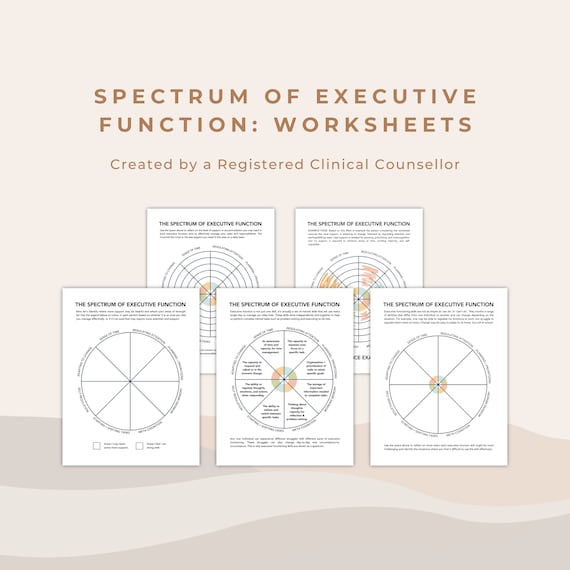 Executive Functioning Worksheets: Neurodivergent Tool for Therapists (PDF)