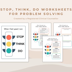 Stop, Think, Do Worksheets: Problem Solving & Emotional Regulation (PDF)