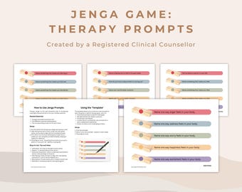 Jenga Prompts for Therapeutic Practice: Therapy Games for Teens and Child Mental Health
