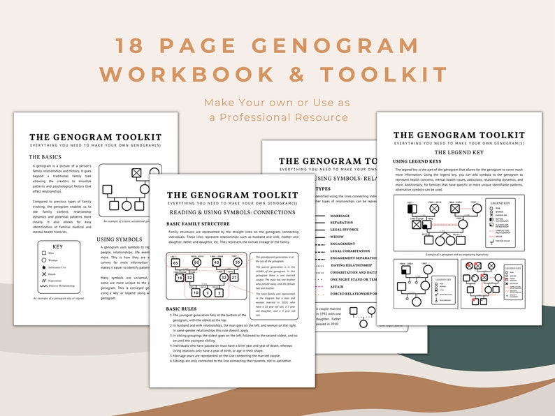 Genogram Toolkit: Family Therapy & Counselling Resource (PDF) - Etsy
