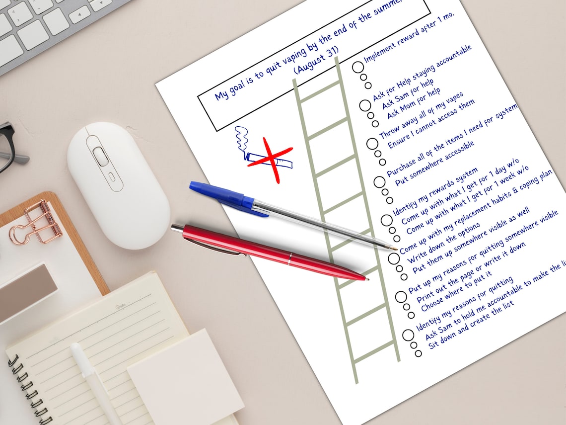 Goal Ladder Worksheet: Therapeutic Goal-setting (PDF) - Etsy