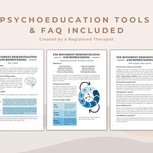 EMDR Psychoeducation Toolkit Worksheet Bundle for EMDR Therapist | Eye ...