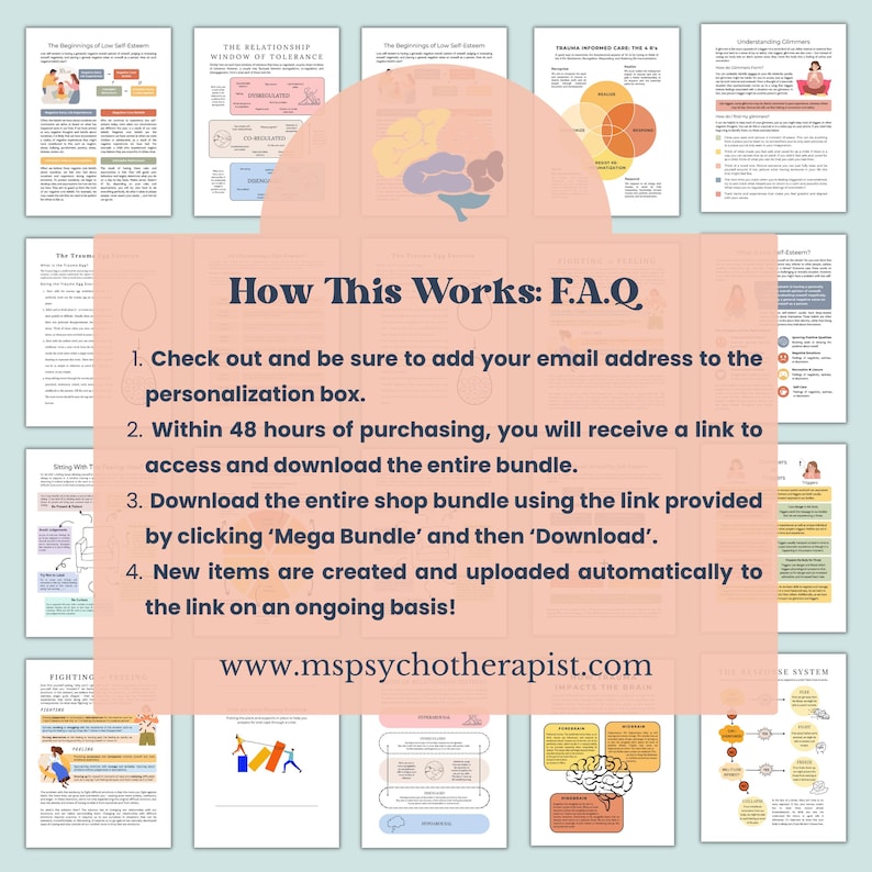 Therapy Mega Bundle: Mental Health Tools, CBT, DBT, Psychology Worksheets (PDF Download) image 7