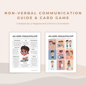 Nonverbaler Kommunikationsleitfaden und Kartenspiel für die Entwicklung der psychischen Gesundheit und der sozialen Fähigkeiten von Kindern | Werkzeug für soziales und emotionales Lernen
