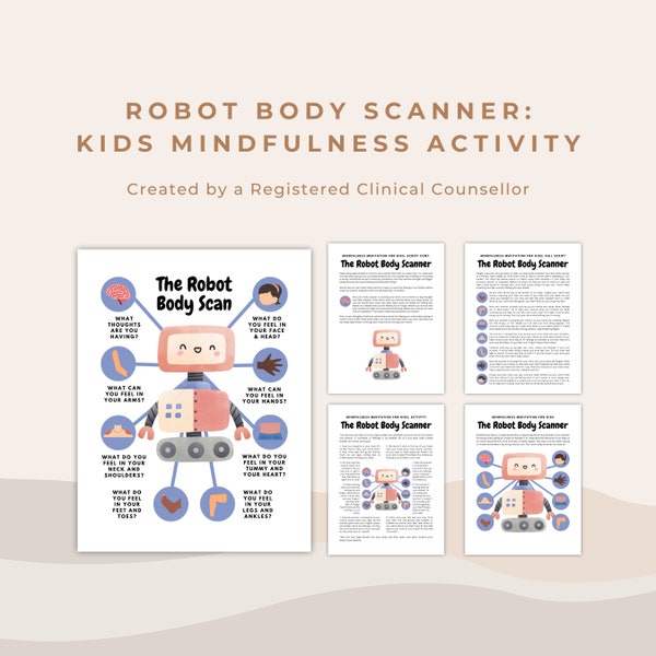 Robot Body Scan: Mindfulness Activity for Kids | Teaching Emotional Regulation and Mindfulness Skills | Calm Corner Gentle Parenting