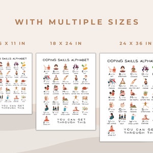 The Coping Skills Alphabet Poster Print for Kids Mental Health ...