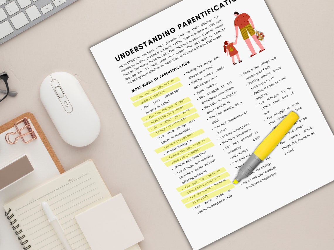Parentification Questionnaire.pdf Parentification Education Bundle: Family Counseling Tool (PDF) - Etsy
