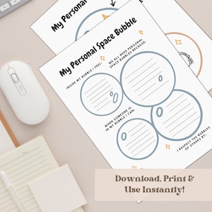 Personal Space Bubble Worksheets and Education for Teachers and Mental ...