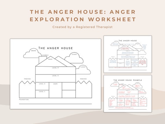 Anger House Worksheet: Teen Therapy, Couples Counseling (PDF)