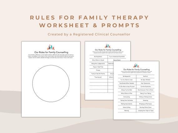 Family Therapy Rules Worksheet: Counselling Prompts (PDF)
