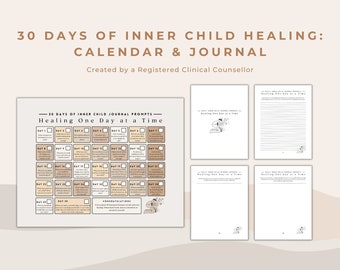 Inner Child Healing Calendar & Journal: 30-Day Prompts (Digital Download)