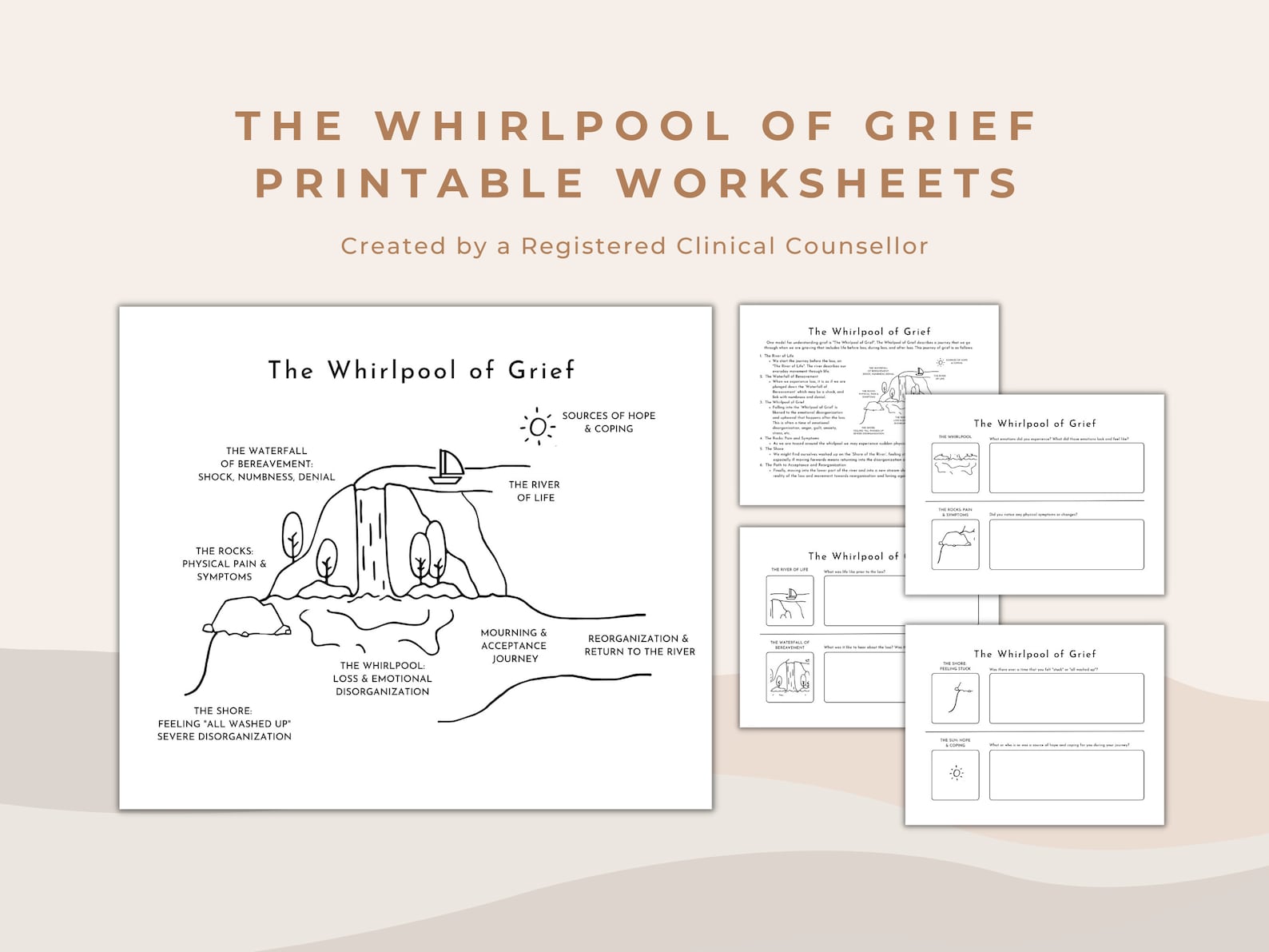 The Whirlpool of Grief Printable Digital Worksheets for Grief