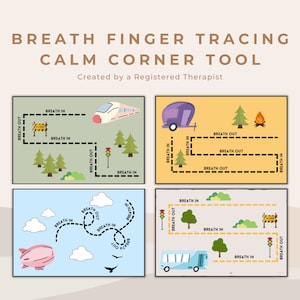 Guided Breathing Tracing Emotional Regulation Activity for Kids | Children Calm Corner | Classroom and School Counsellor Mental Health Tool