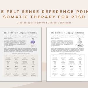 Felt Sense Exercise: Somatic Therapy for PTSD (Digital Print)